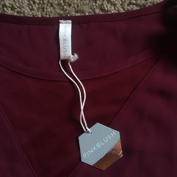 NWT Pink Blush Wine Color Long Sleeve - Picture 3 of 6